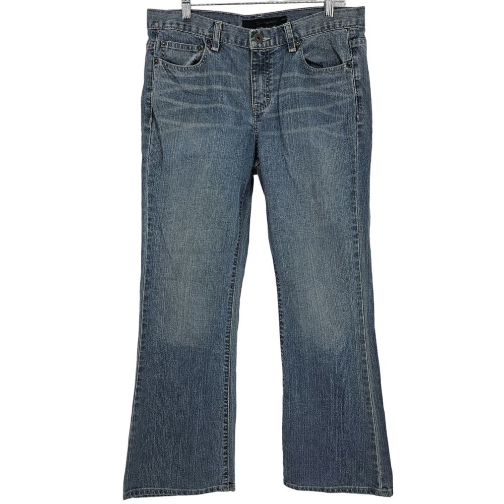 Calvin Klein Jeans Womans size 31/12 Flare Medium Wash Denim Jeans 5 Pocket Y2K